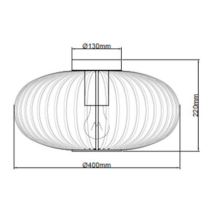 Detailweergave van de bronzen Curvato plafondlamp. Deze industriële lamp voegt een unieke charme toe aan je interieur.