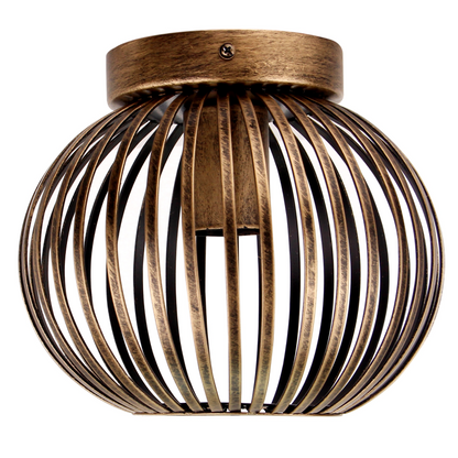 De bronzen Curvato plafondlamp heeft een industriële uitstraling. Perfect voor een stoere en sfeervolle interieurinrichting.
