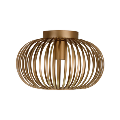 Deze gedetailleerde gouden plafondlamp voegt een vleugje moderniteit toe aan je interieur. Perfect voor elke ruimte!