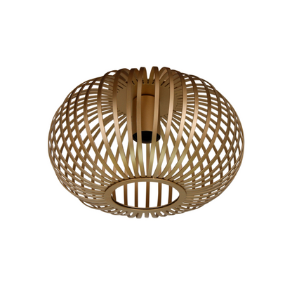 De gouden Curvato plafondlamp heeft een moderne uitstraling en voegt luxe toe aan je interieur. Perfect voor elke ruimte.