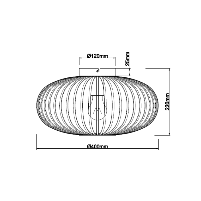 A stunning detail of the Curvato ceiling light in gold. Perfectly blends modern elegance with captivating luminosity.