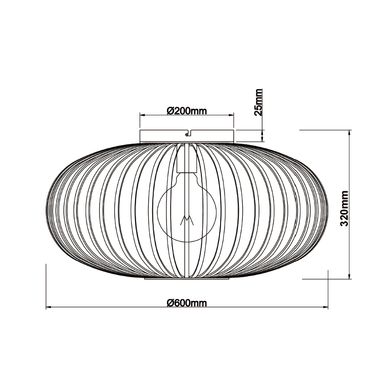 De zwarte Curvato plafondlamp voegt een industrieel accent toe aan elke ruimte.