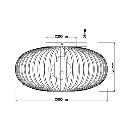 De zwarte Curvato plafondlamp voegt een industrieel accent toe aan elke ruimte.