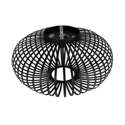 De Curvato plafondlamp in zwart voegt een industriële touch toe. Perfect voor sfeervolle verlichting in moderne interieurs.