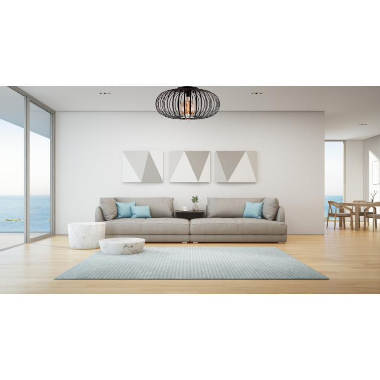 Moderne zwarte Curvato plafondlamp met een stijlvolle uitstraling.