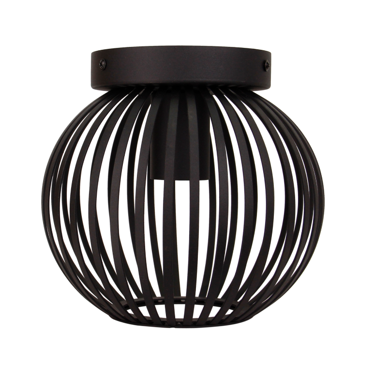 De zwarte Curvato plafondlamp heeft een industrieel design met een verfijnde afwerking. Perfect voor een moderne uitstraling.