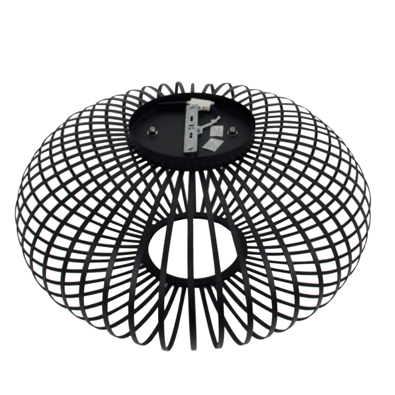 De zwarte Curvato plafondlamp is een lust voor het oog. Dit moderne ontwerp voegt een stijlvolle touch toe aan elk interieur.