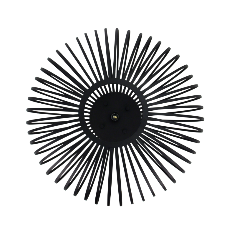 De Curvato plafondlamp in elegant zwart heeft een modern design. Perfect voor een sfeervolle en stijlvolle verlichting.