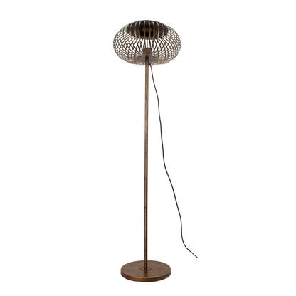 De bronzen Curvato vloerlamp heeft een moderne uitstraling. Perfect voor een sfeervolle hoek in jouw interieur.