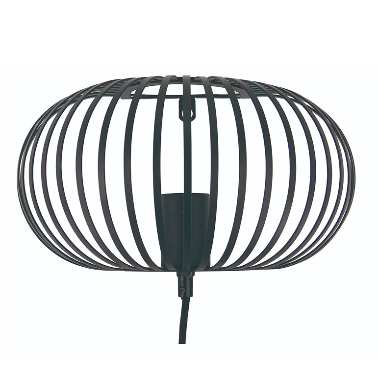Deze zwarte Curvato wandlamp heeft een industrieel design en voegt karakter toe aan je interieur.