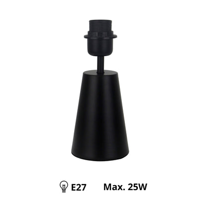 De zwarte lampenvoet Faro heeft een tijdloos design. Perfect voor het creëren van een sfeervolle basis in elke ruimte.