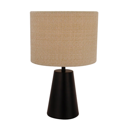 De Faro tafellamp in zand en zwart voegt warmte toe aan je interieur. Perfect voor een gezellige sfeer op tafel of bureau.