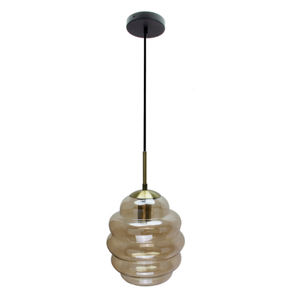 Detail van de moderne zwarte hanglamp Favo. Perfect voor een eigentijdse uitstraling in je interieur.