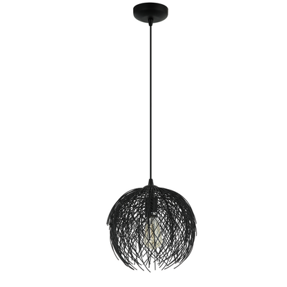 Detail van de zwarte Filo Sottile hanglamp, modern en verfijnd. Perfect voor een eigentijdse sfeer in jouw interieur.