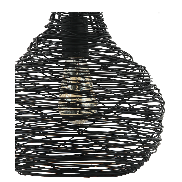 Detail van de Filo Sottile hanglamp in tijdloos zwart. Perfect voor een moderne en stijlvolle uitstraling in jouw interieur.