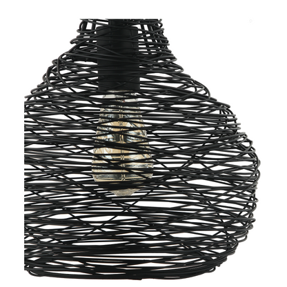 Detail van de Filo Sottile hanglamp in tijdloos zwart. Perfect voor een moderne en stijlvolle uitstraling in jouw interieur.
