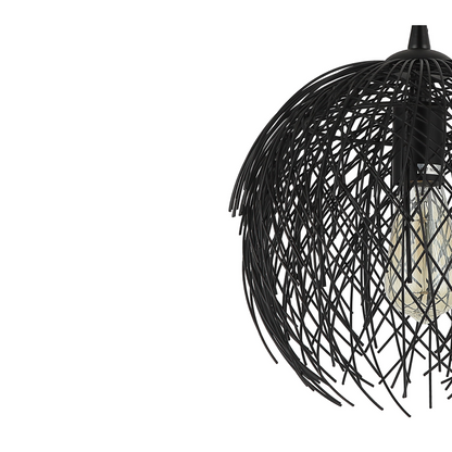 Zwart moderne hanglamp Filo Sottile met een verfijnd ontwerp.