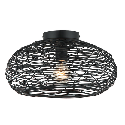 Moderne zwarte plafondlamp Filo Sottile met een strakke afwerking. Ideaal voor het creëren van een sfeervolle ambiance.