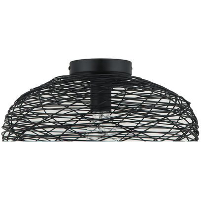 De Filo Sottile plafondlamp in zwart heeft een strakke, moderne afwerking.