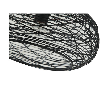 Detail van de zwarte Filo Sottile plafondlamp met een modern design. Ideaal voor een eigentijdse uitstraling in huis.