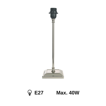 Various Lampenvoet - Zilver - 41 cm - Metaal - E27 met fitting E27, maximaal 40 watt
