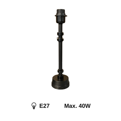 Various Lampenvoet - Zwart - 38.5 cm - Metaal - E27 met fitting E27, maximaal 40 watt