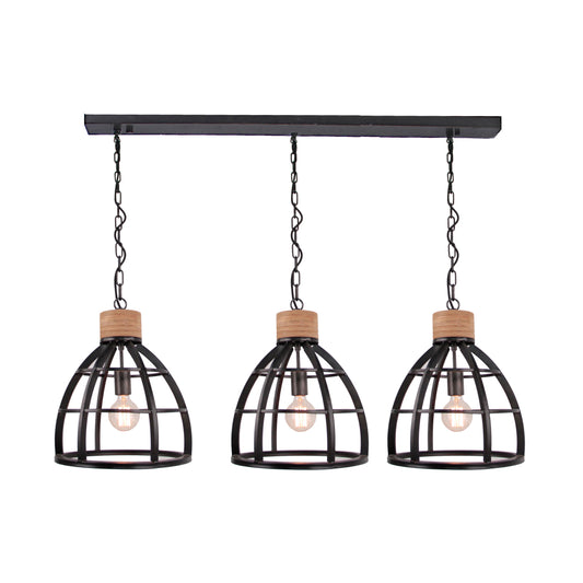 Industriële hanglamp Aperto in zwart met een opvallend ontwerp. Een eyecatcher die elke ruimte een stoere uitstraling geeft.