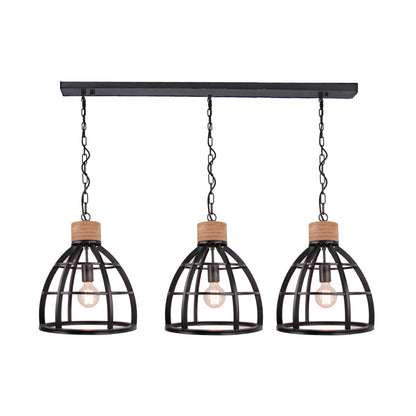 Industriële hanglamp Aperto in zwart met een opvallend ontwerp. Een eyecatcher die elke ruimte een stoere uitstraling geeft.