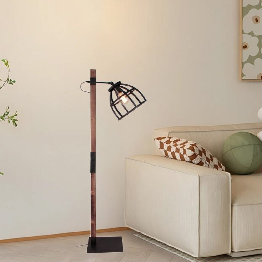De zwarte Aperto vloerlamp brengt een moderne touch in je interieur.