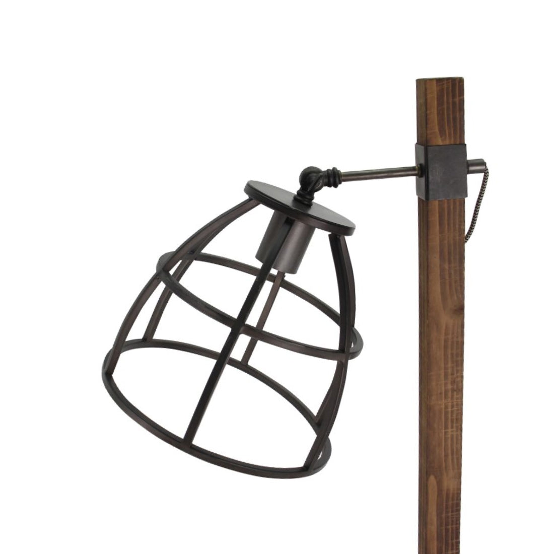 Detailweergave van de zwarte Aperto vloerlamp.