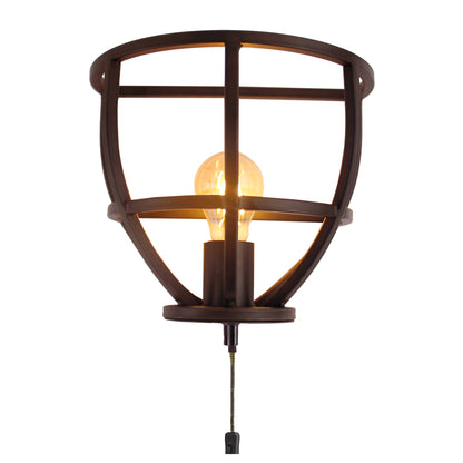 Industriële wandlamp Aperto in zwart met een uniek design. Perfect voor het toevoegen van karakter aan uw interieur.