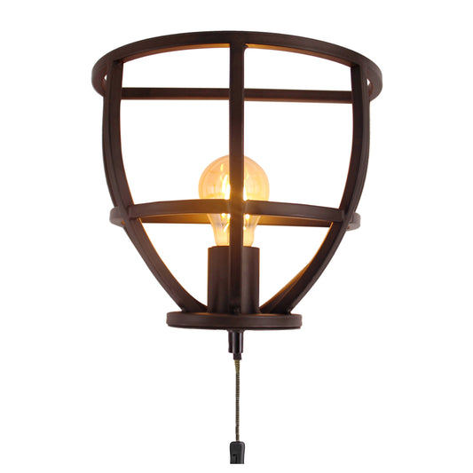 Industriële wandlamp Aperto in zwart met een uniek design. Perfect voor het toevoegen van karakter aan uw interieur.
