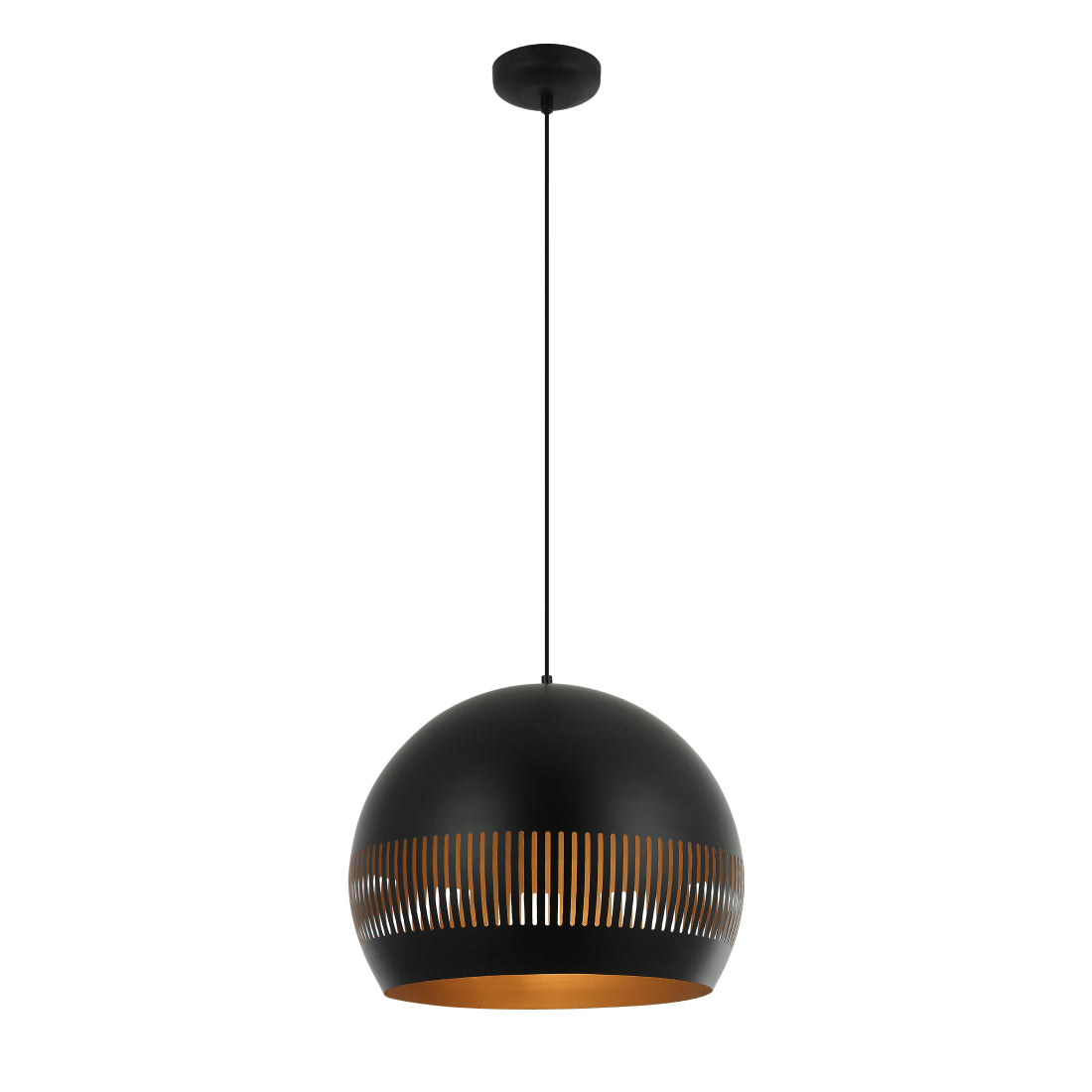 The striking black Globo pendant light adds modern elegance to any room. Perfect for creating a chic atmosphere.