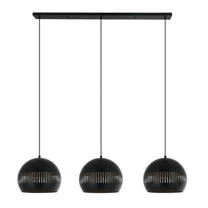 Detailweergave van de moderne zwarte Globo hanglamp. Een verfijnd accent voor elke eigentijdse interieurstijl.