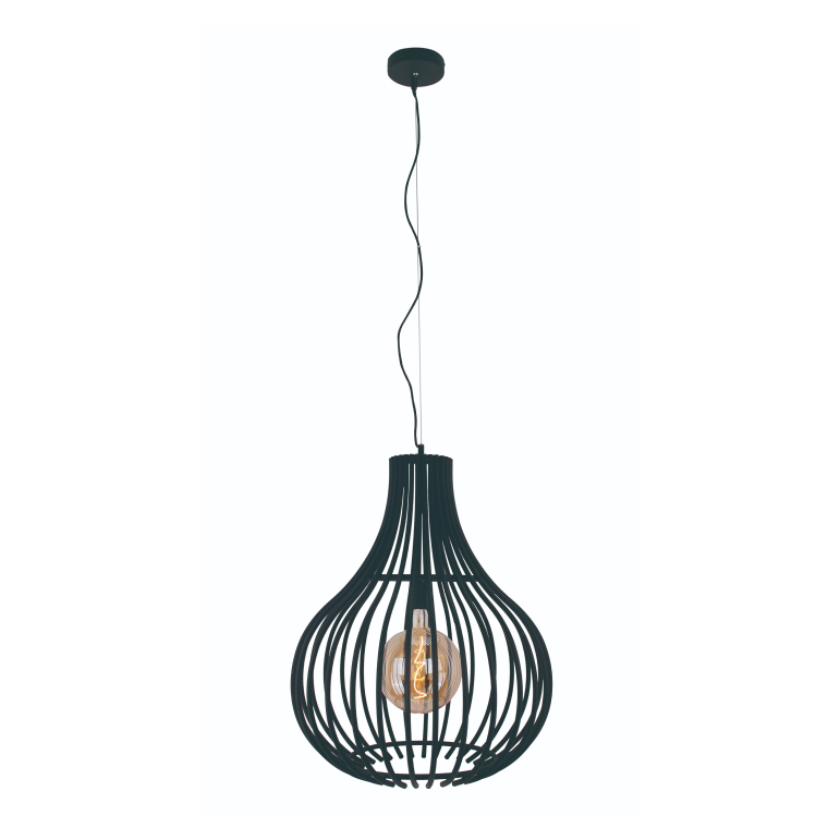 Moderne zwarte hanglamp Goccia met een strakke uitstraling.