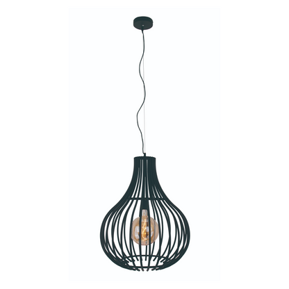 Moderne zwarte hanglamp Goccia met een strakke uitstraling.