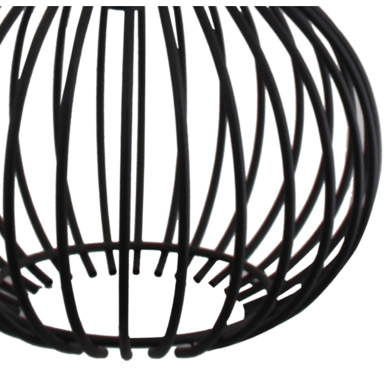 Detail van de moderne zwarte Goccia hanglamp met een unieke vorm. Perfect voor een eigentijdse uitstraling in je interieur.