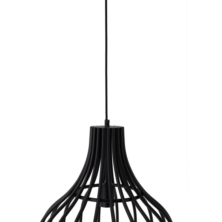 De hanglamp Goccia in zwart heeft een modern ontwerp met een tijdloze uitstraling. Perfect voor een sfeervolle inrichting.