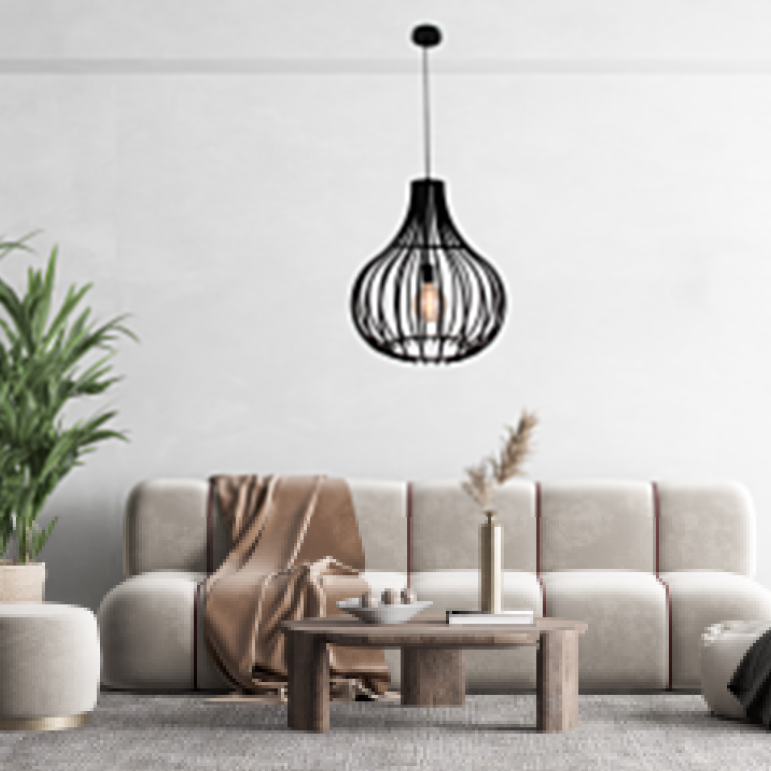 A stunning black pendant light that adds a modern touch to any room. Perfect for creating an inviting atmosphere.