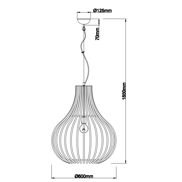 De Goccia hanglamp in zwart heeft een eigentijds ontwerp. Perfect voor het toevoegen van moderne flair aan je interieur.