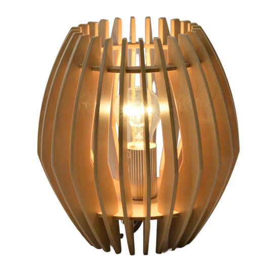 Deze bruine tafellamp brengt warme natuurtonen in jouw interieur. Perfect voor een gezellige leeshoek of op je bureau.