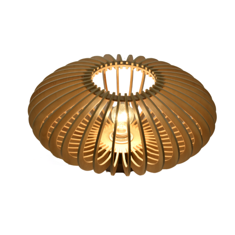 De bruine Curvato tafellamp voegt warmte toe aan je interieur. Perfect voor een landelijke sfeer in elk hoekje.