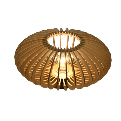 De bruine Curvato tafellamp voegt warmte toe aan je interieur. Perfect voor een landelijke sfeer in elk hoekje.
