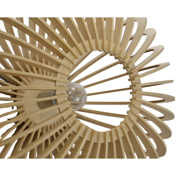 Detail van de bruine Curvato tafellamp, perfect voor een landelijke inrichting. Voegt warmte en sfeer toe aan elk interieur.