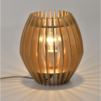 Natuurlijke bruintint van de Hout tafellamp voegt warmte toe aan je interieur. Perfect voor een gezellige sfeer aan tafel.