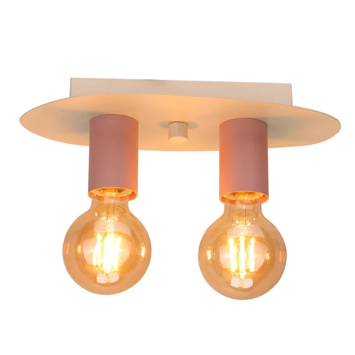 Chericoni Colorato Plafondlamp - 2 Lichts - Pink - IJzer & Metaal