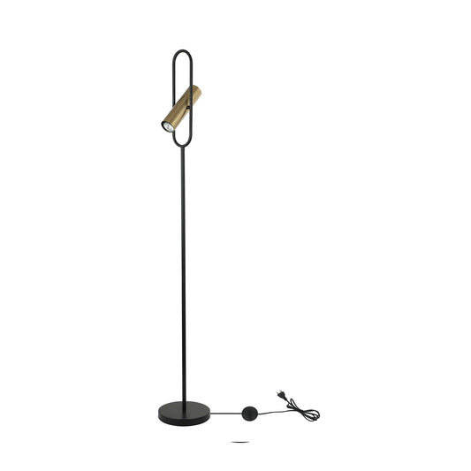 Chericoni Reggio Vloerlamp - 1 lichts - Ø22cm - GU10 - Zwart / Goud