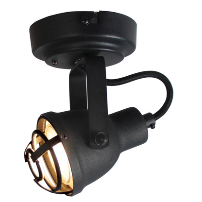 Strakke zwarte plafondlamp uit de Industrie serie. Ideaal voor het creëren van een industriële sfeer in jouw woning.