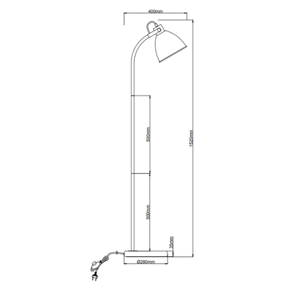 De zwarte vloerlamp Koen voegt een moderne touch toe aan je interieur.