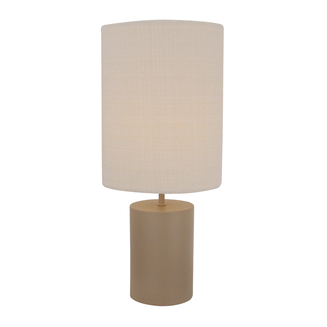 De zandkleurige Lagos tafellamp biedt een moderne uitstraling. Perfect voor een warm en sfeervol accent in jouw interieur.